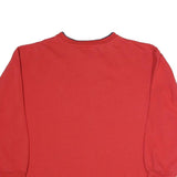 COCA COLA Womens Red Crew Neck L Sweatshirt Cotton Blend Pullover Logo Print