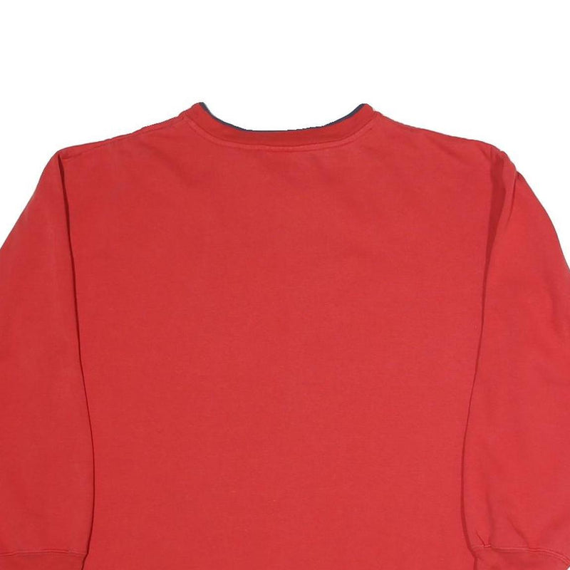 COCA COLA Womens Red Crew Neck L Sweatshirt Cotton Blend Pullover Logo Print