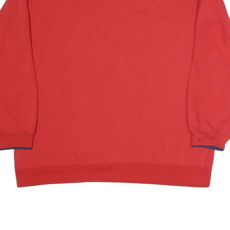 COCA COLA Womens Red Crew Neck L Sweatshirt Cotton Blend Pullover Logo Print