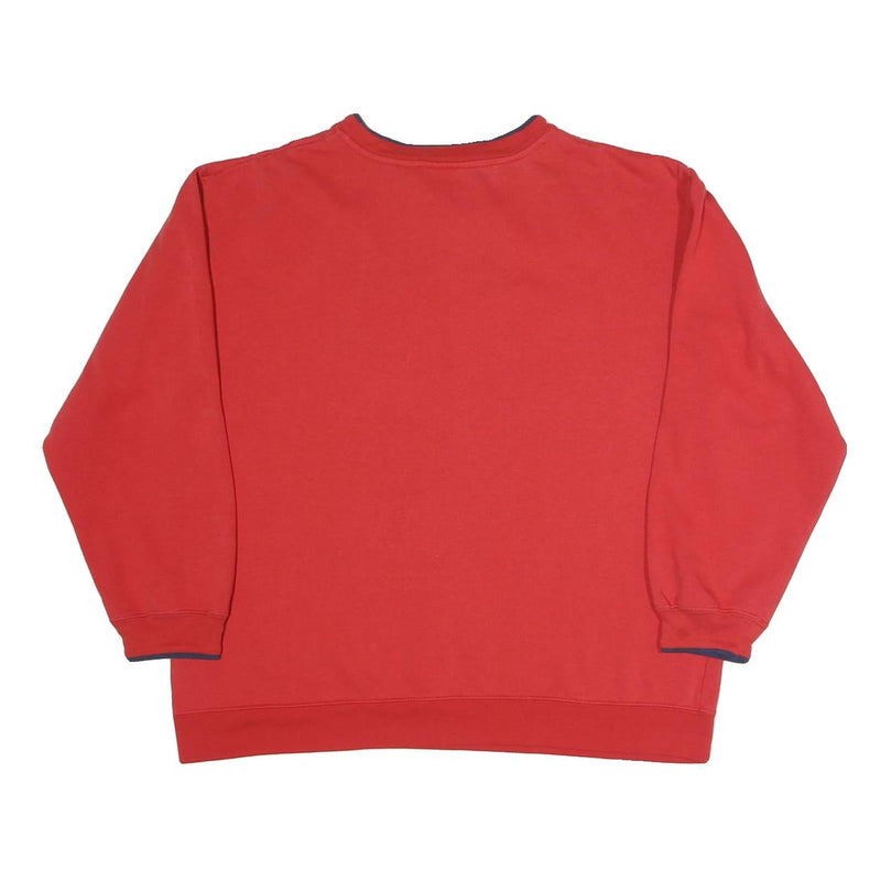 COCA COLA Womens Red Crew Neck L Sweatshirt Cotton Blend Pullover Logo Print