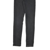 LEVI'S Womens Slim Black Denim Raw Cotton Blend Jeans W27 L28 Stylish Zip