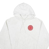 LEE Mens White Hoodie XL Cotton Blend Pullover Graphic Print Hooded Sweatshirt