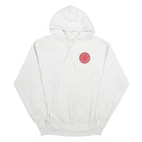 LEE Mens White Hoodie XL Cotton Blend Pullover Graphic Print Hooded Sweatshirt