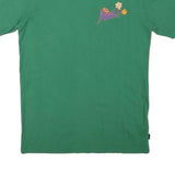 PUMA Mens Green Graphic T-Shirt S Short Sleeve Crew Neck Cotton Blend