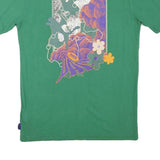 PUMA Mens Green Graphic T-Shirt S Short Sleeve Crew Neck Cotton Blend