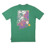 PUMA Mens Green Graphic T-Shirt S Short Sleeve Crew Neck Cotton Blend