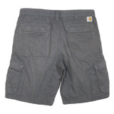 CARHARTT Mens Cargo Grey Relaxed Fit Cotton Blend Shorts L W36 Workwear