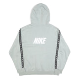 NIKE Womens Grey Hoodie M Logo Print Pullover Hooded Sweatshirt