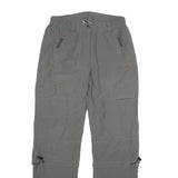 HS2H Womens Polyester Blend Grey Regular Fit Cargo Trousers W28 L31 Zip Pocket