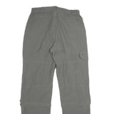HS2H Womens Polyester Blend Grey Regular Fit Cargo Trousers W28 L31 Zip Pocket