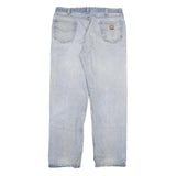 CARHARTT Mens Relaxed Blue Denim Jeans W38 L33 Casual Workwear Durable Zip Fly