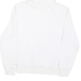 CHAMPION Mens White Pullover Hoodie M Cotton Blend Classic Logo Casual