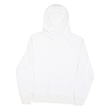 CHAMPION Mens White Pullover Hoodie M Cotton Blend Classic Logo Casual