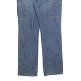 CARHARTT Mens Blue Relaxed Straight Denim Medium W36 L34 Workwear Jeans Zip