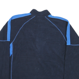 FILA Mens Navy Blue Sports Jumper Polyester Blend Pullover Zip Neck M Casual