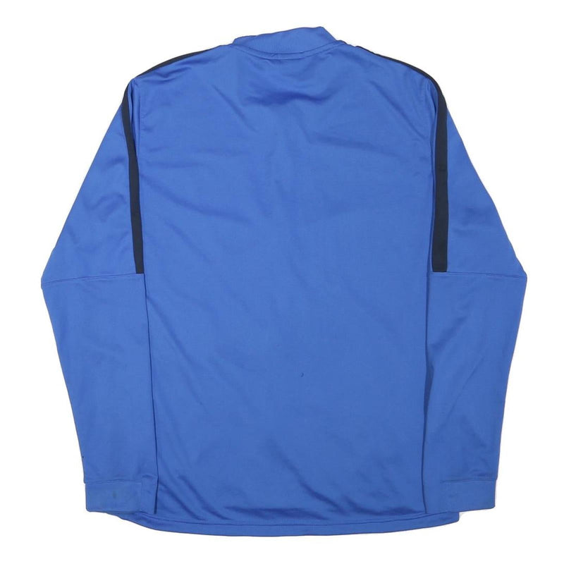 NIKE Mens Blue & Black Track Jacket XL Polyester Blend Plain Zip Athletic