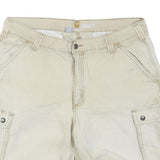 CARHARTT Mens Shorts Beige Cargo Relaxed Fit L W36 Utility Workwear