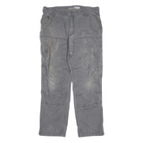 CARHARTT Mens Cotton Grey Relaxed Straight Trousers W34 L30 Workwear