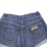 WRANGLER Womens Denim Blue Cotton Roll Up Shorts XS W26 Casual Summer Pocket