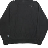 CHAMPION REVERSE WEAVE Mens Black Hoodie L Cotton Blend Pullover Casual