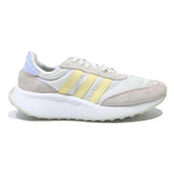 ADIDAS Falcon W Womens Low Top Trainers White Yellow Polyester Blend UK 7.5