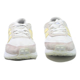 ADIDAS Falcon W Womens Low Top Trainers White Yellow Polyester Blend UK 7.5