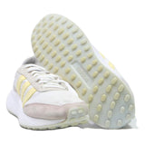 ADIDAS Falcon W Womens Low Top Trainers White Yellow Polyester Blend UK 7.5