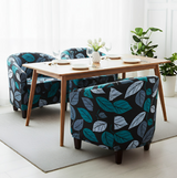 Anyseat Light Black Leaf Chair Cover – Plain Dustproof Tub Slipcover for Home Décor