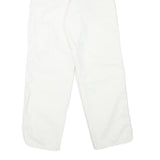 DICKIES Mens White Cotton Blend Regular Fit Straight Leg Trousers W24 L28