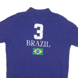 POLO RALPH LAUREN Mens Blue Brazil Short Sleeve Polo Shirt L Cotton Blend