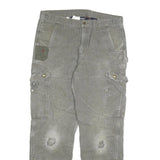 CARHARTT Mens Cotton Blend Grey Relaxed Straight Trousers W36 L34 Workwear