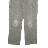 CARHARTT Mens Cotton Blend Grey Relaxed Straight Trousers W36 L34 Workwear