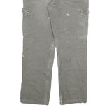 CARHARTT Mens Cotton Blend Grey Relaxed Straight Trousers W36 L34 Workwear