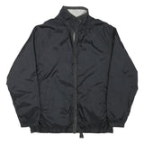 Womens Black Plain Button Jacket L Polyester Blend Regular Fit Casual Outerwear