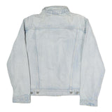 LEVI'S Mens Blue Denim Jacket S Cotton Zip Plain Lightweight Casual