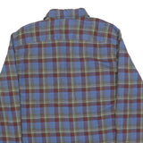 WRANGLER Mens Blue & Maroon Checked Shirt M Cotton Blend Casual Classic Buttoned