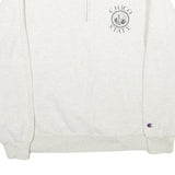 CHAMPION Mens Cream Chico State Half Zip M Cotton Blend Pullover Sweatshirt