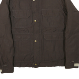 WOOLRICH Mens Brown Polyester Blend Zip Jacket XL Casual Outdoor Classic