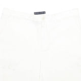 TOMMY HILFIGER Mens White Casual Shorts M W32 Cotton Blend Classic Fit