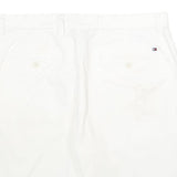 TOMMY HILFIGER Mens White Casual Shorts M W32 Cotton Blend Classic Fit
