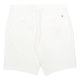 TOMMY HILFIGER Mens White Casual Shorts M W32 Cotton Blend Classic Fit