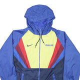 NIKE Mens Blue Yellow Águilas Sports Zip Jacket L Polyester Blend Colourblock