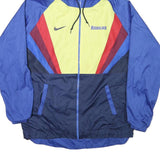 NIKE Mens Blue Yellow Águilas Sports Zip Jacket L Polyester Blend Colourblock