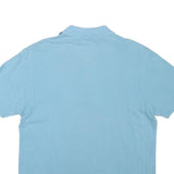 LACOSTE Mens Blue Short Sleeve Plain M Cotton Blend Polo Shirt Classic Casual