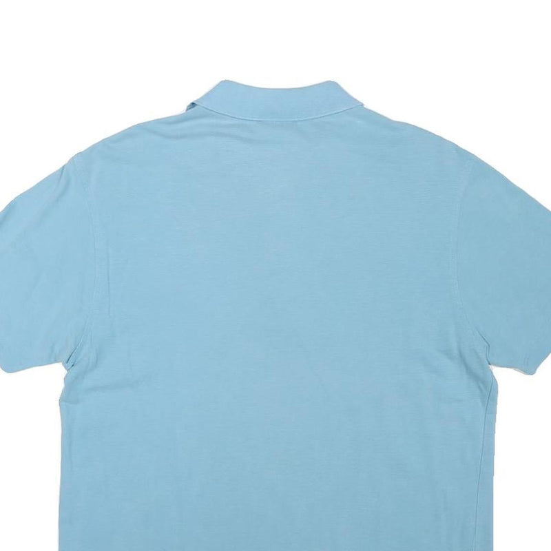 LACOSTE Mens Blue Short Sleeve Plain M Cotton Blend Polo Shirt Classic Casual