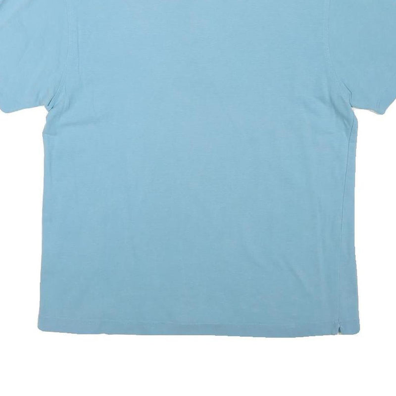 LACOSTE Mens Blue Short Sleeve Plain M Cotton Blend Polo Shirt Classic Casual