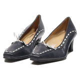 DAMART  Pump Heels Black Leather Womens UK 3