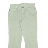 TRUSSARDI Womens Cotton Blend Light Green Regular Fit Straight Trousers W30 L26