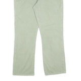 TRUSSARDI Womens Cotton Blend Light Green Regular Fit Straight Trousers W30 L26