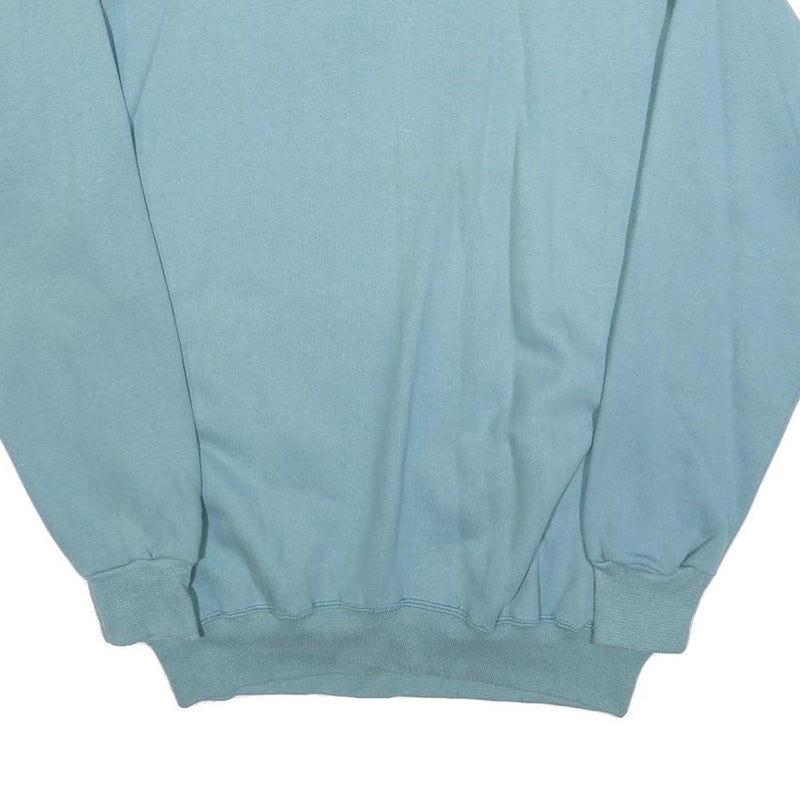 HANES Womens Blue San Francisco Crew Neck M Cotton Blend Sweatshirt Casual